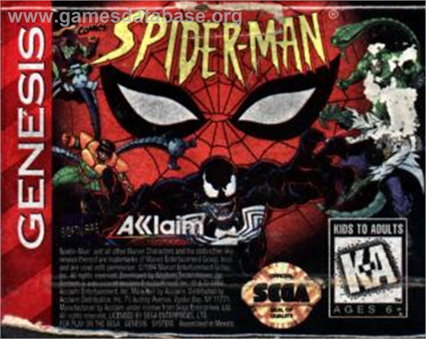 Spider-Man: The Animated Series - Sega Nomad - Artwork - Cartridge