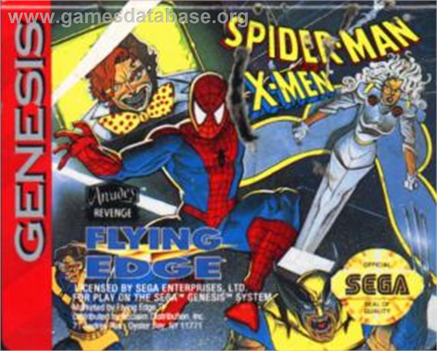 Spider-Man and the X-Men: Arcade's Revenge - Sega Nomad - Artwork - Cartridge