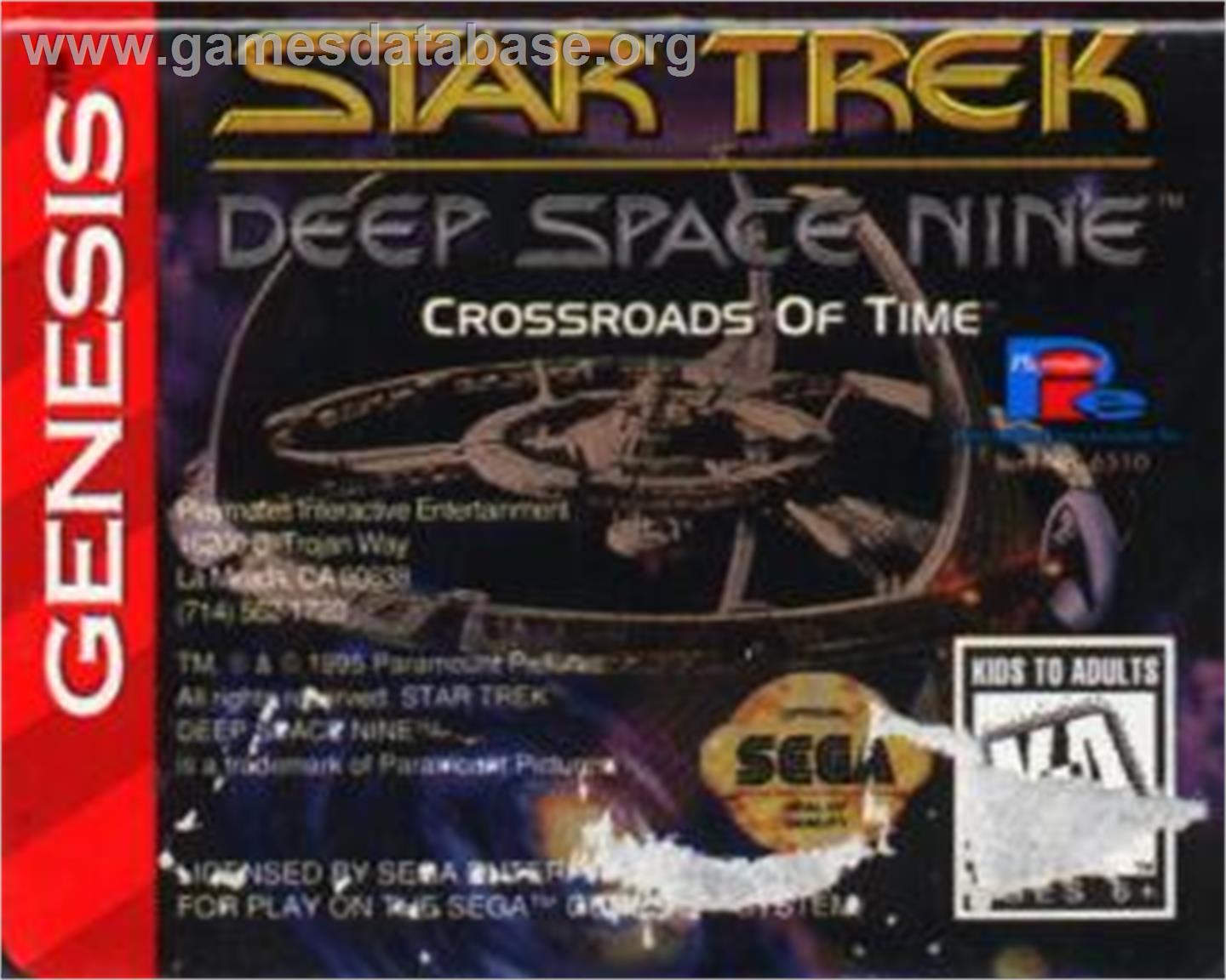 Star Trek Deep Space Nine - Crossroads of Time - Sega Nomad - Artwork - Cartridge