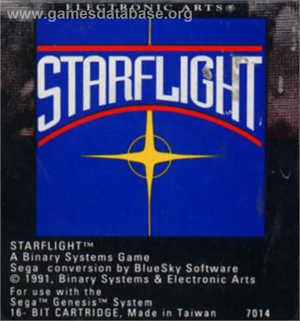Starflight - Sega Nomad - Artwork - Cartridge