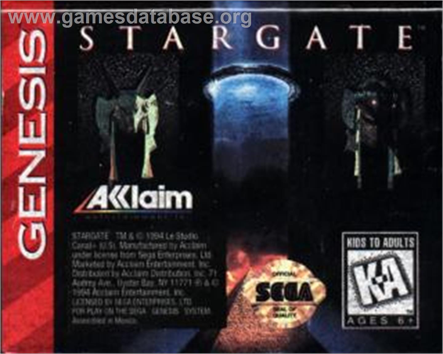 Stargate - Sega Nomad - Artwork - Cartridge