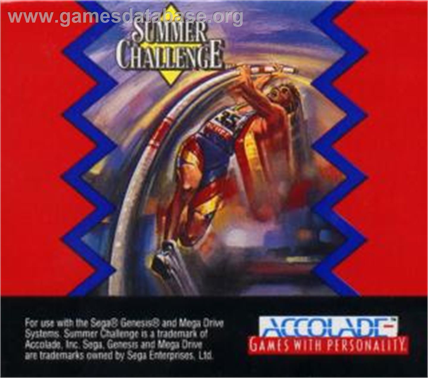 Summer Challenge - Sega Nomad - Artwork - Cartridge