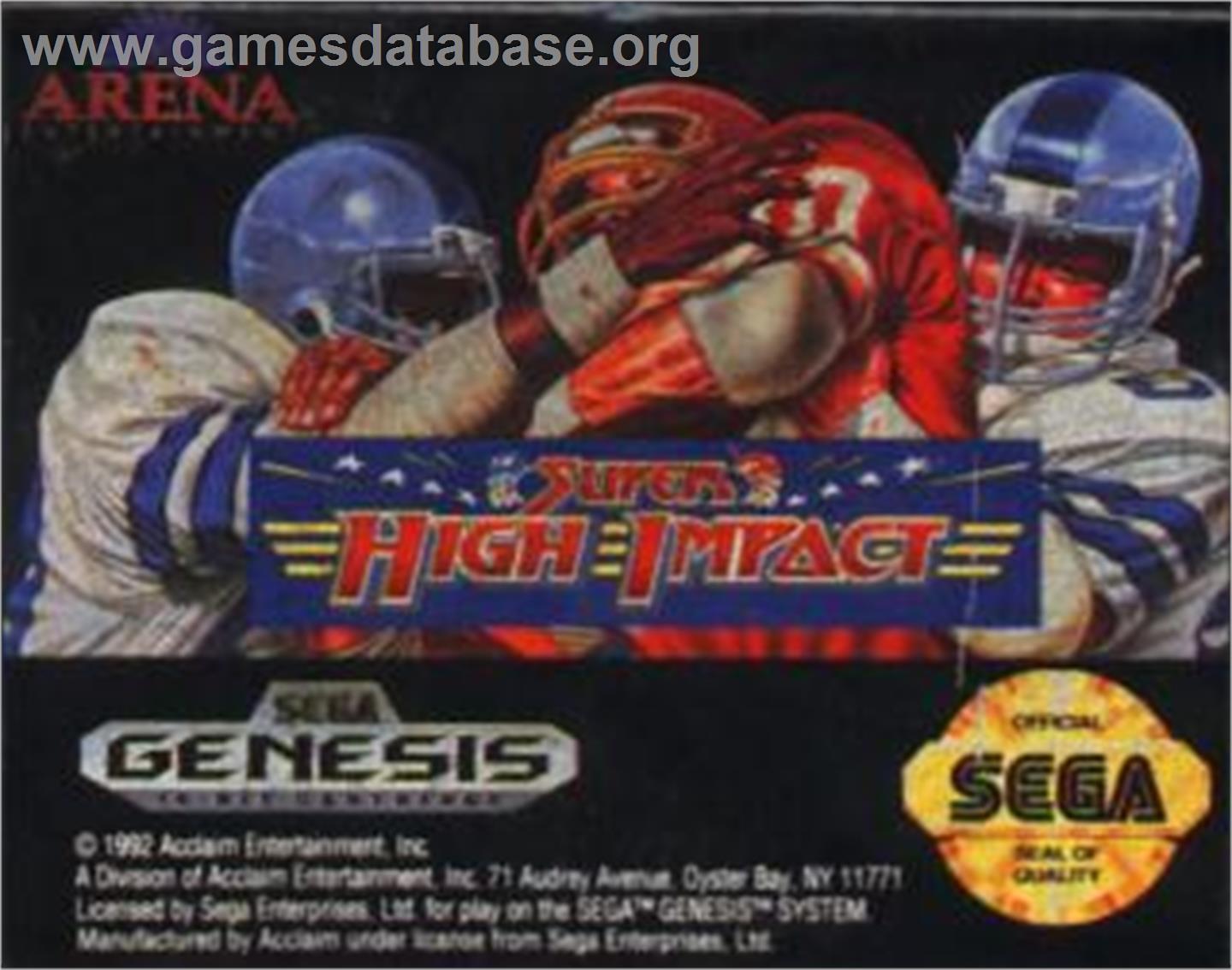 Super High Impact - Sega Nomad - Artwork - Cartridge