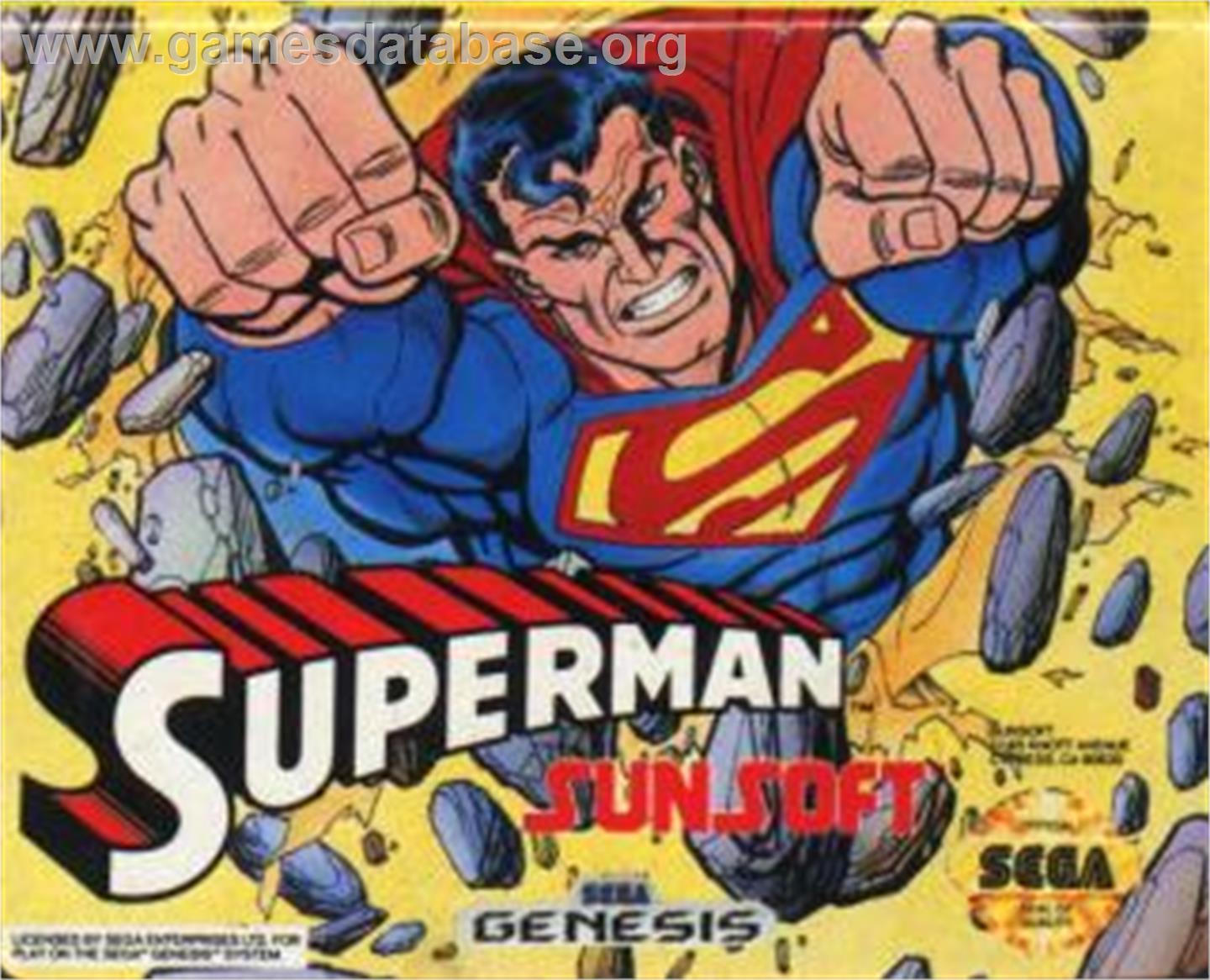 Superman - The Man Of Steel - Sega Nomad - Artwork - Cartridge