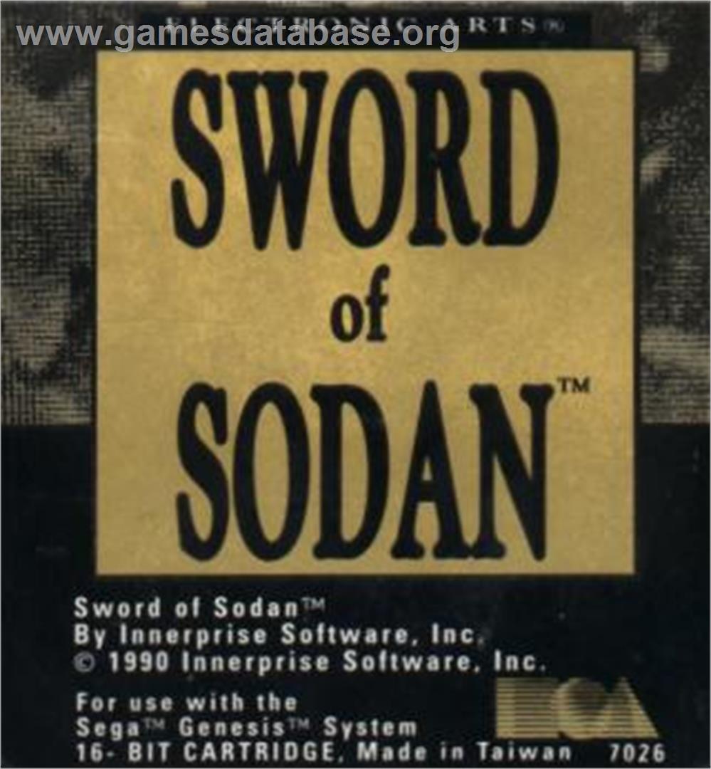 Sword of Sodan - Sega Nomad - Artwork - Cartridge