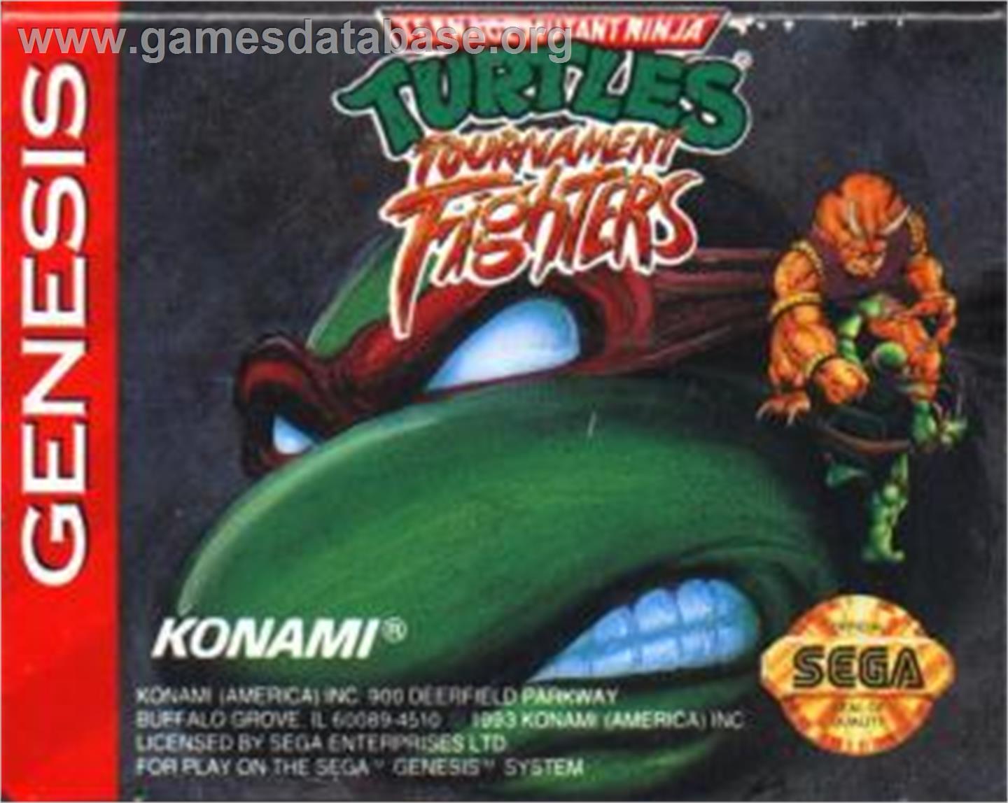 Teenage Mutant Ninja Turtles - Tournament Fighters - Sega Nomad - Artwork - Cartridge