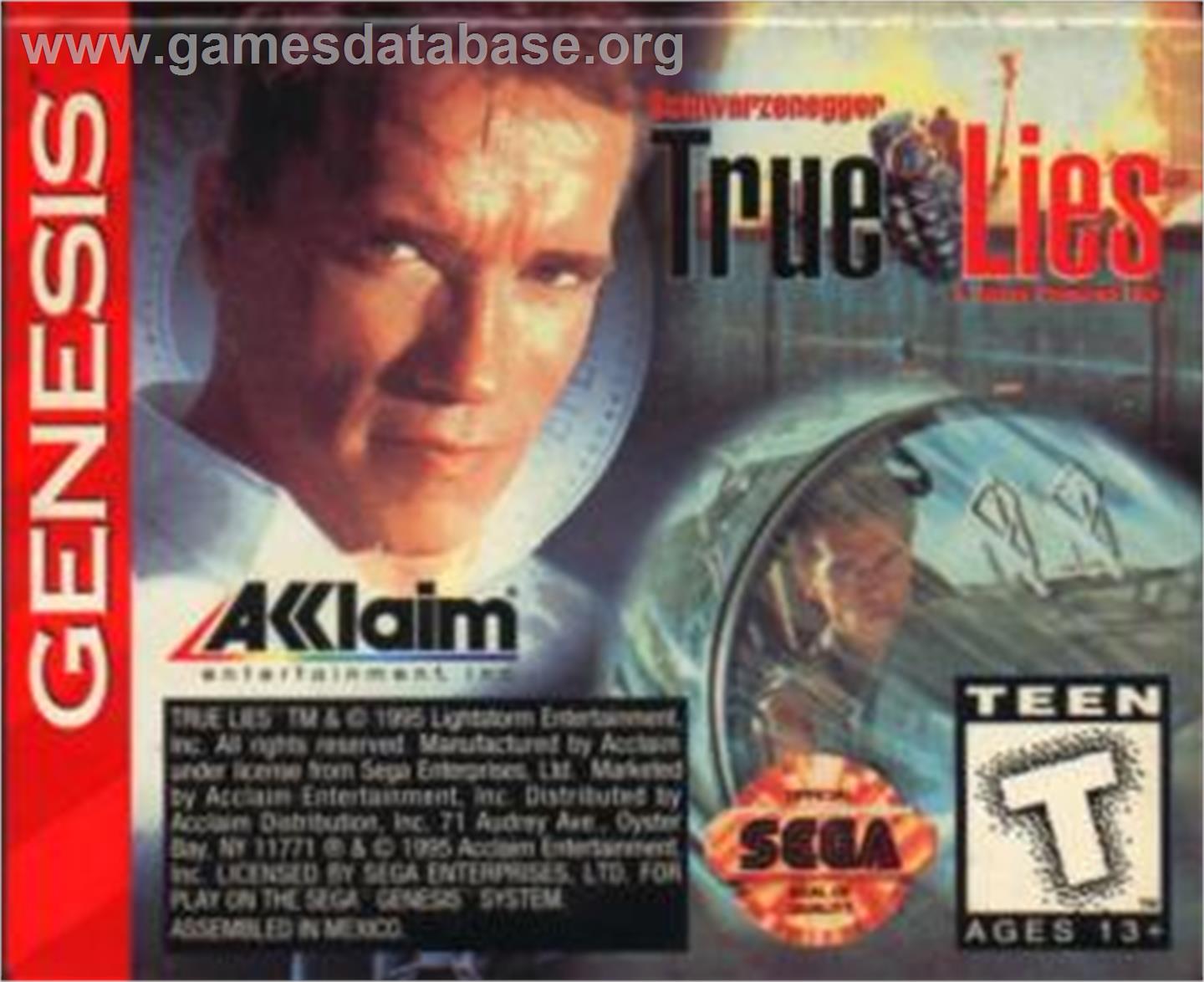 True Lies - Sega Nomad - Artwork - Cartridge