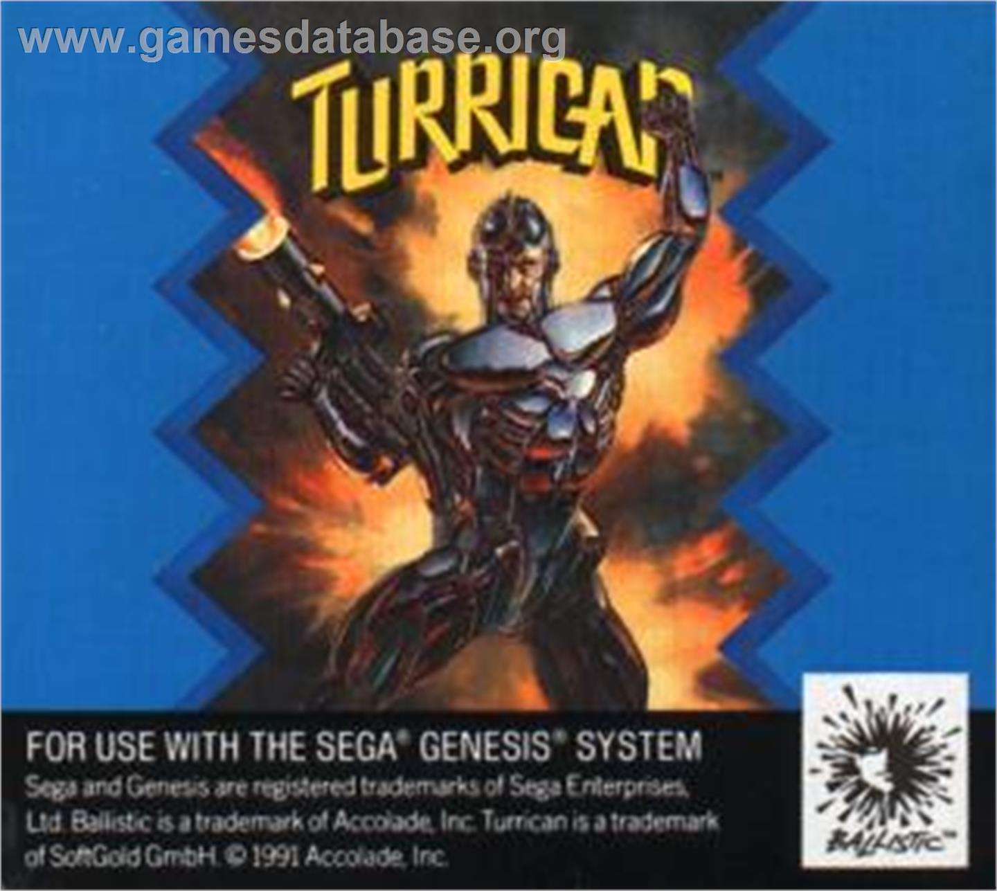 Turrican - Sega Nomad - Artwork - Cartridge