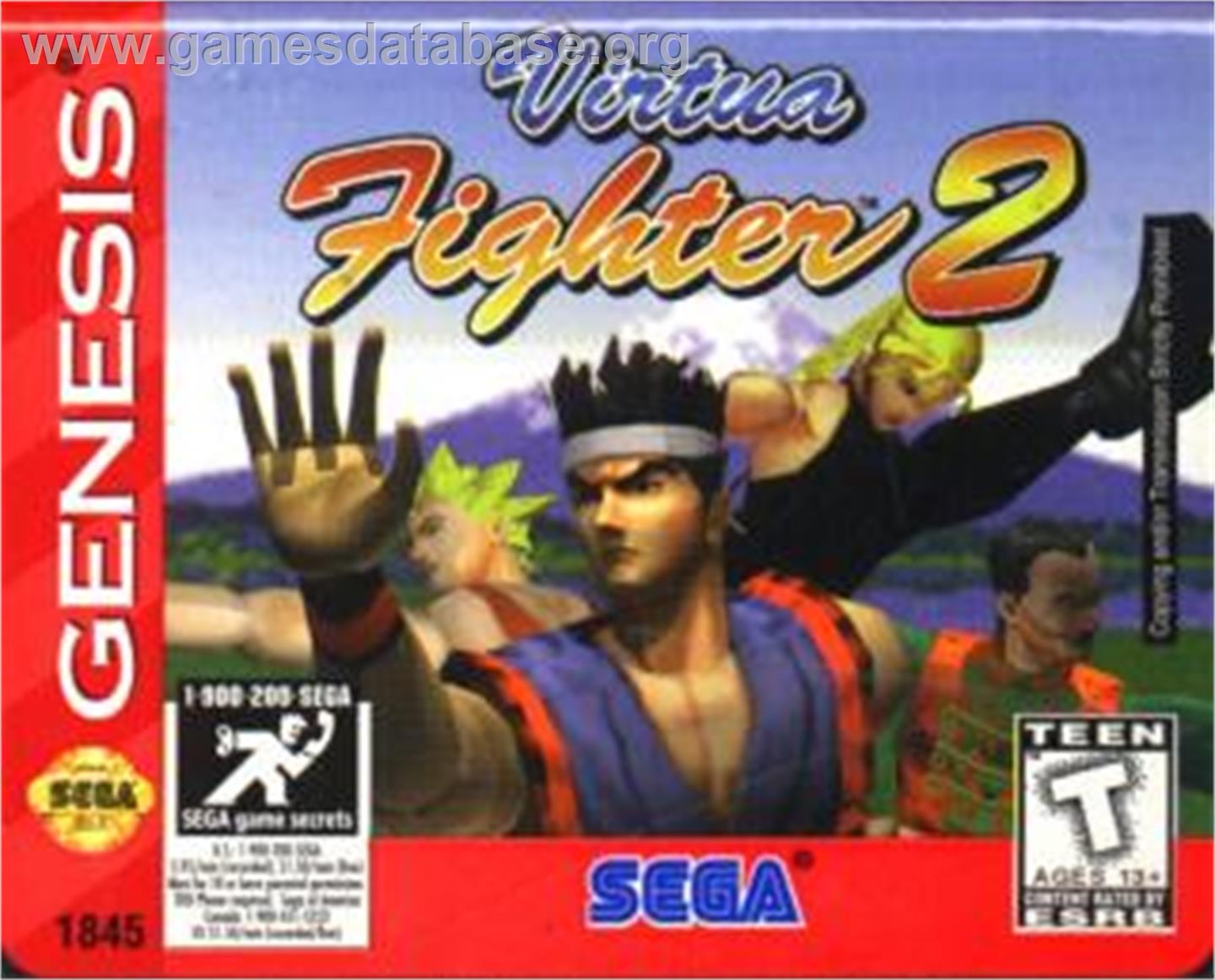 Virtua Fighter 2 - Sega Nomad - Artwork - Cartridge