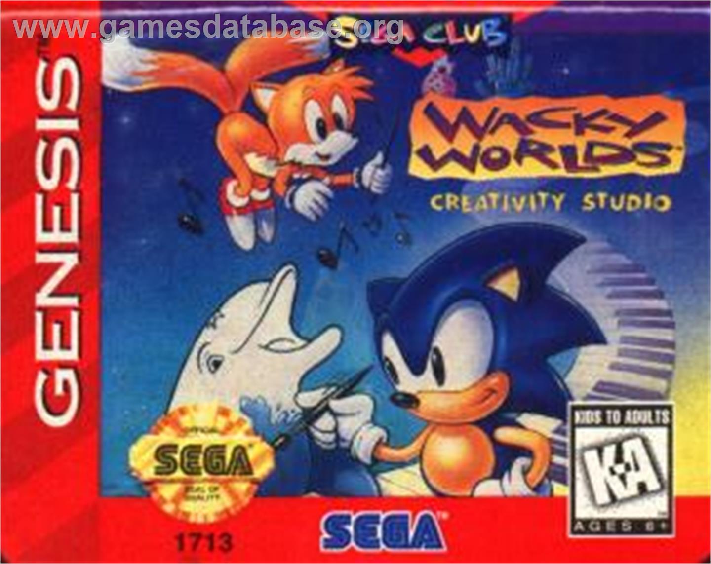 Wacky Worlds Creativity Studio - Sega Nomad - Artwork - Cartridge