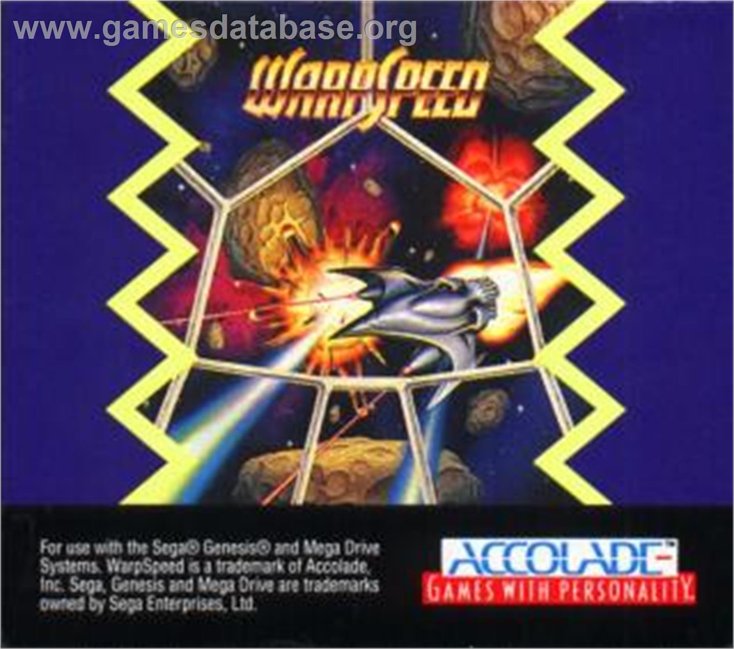 Warpspeed - Sega Nomad - Artwork - Cartridge