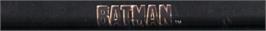 Top of cartridge artwork for Batman on the Sega Nomad.