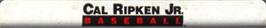 Top of cartridge artwork for Cal Ripken Jr. Baseball on the Sega Nomad.