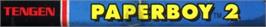 Top of cartridge artwork for Paperboy 2 on the Sega Nomad.