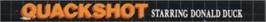 Top of cartridge artwork for QuackShot starring Donald Duck on the Sega Nomad.
