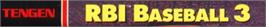Top of cartridge artwork for R.b.i. Baseball 3 on the Sega Nomad.