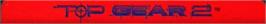 Top of cartridge artwork for Top Gear 2 on the Sega Nomad.