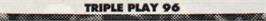 Top of cartridge artwork for Triple Play '96 on the Sega Nomad.