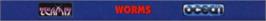 Top of cartridge artwork for Worms on the Sega Nomad.