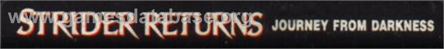 Strider 2 - Sega Nomad - Artwork - Cartridge Top