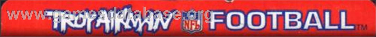 Troy Aikman Nfl Football - Sega Nomad - Artwork - Cartridge Top