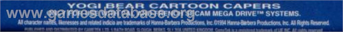 Yogi Bear's Cartoon Capers - Sega Nomad - Artwork - Cartridge Top