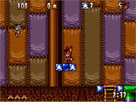 In game image of Aero the Acro-Bat on the Sega Nomad.