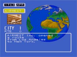 In game image of Aerobiz on the Sega Nomad.