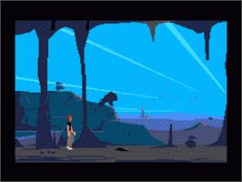 In game image of Another World on the Sega Nomad.