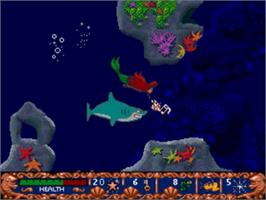 In game image of Ariel - The Little Mermaid on the Sega Nomad.