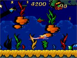 In game image of Barbie Vacation Adventure on the Sega Nomad.
