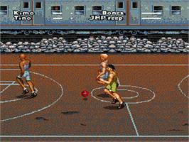 In game image of Barkley Shut Up And Jam 2 on the Sega Nomad.