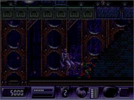 In game image of Batman Returns on the Sega Nomad.