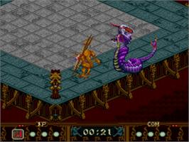 In game image of Beast Wrestler on the Sega Nomad.