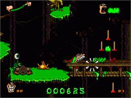 In game image of Boogerman: A Pick and Flick Adventure on the Sega Nomad.