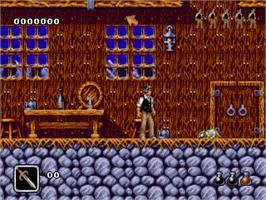 In game image of Bram Stoker's Dracula on the Sega Nomad.