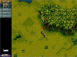 In game image of Cannon Fodder on the Sega Nomad.
