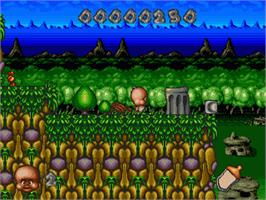 In game image of Chuck Rock 2: Son of Chuck on the Sega Nomad.