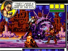 In game image of Comix Zone on the Sega Nomad.