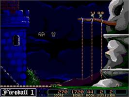 In game image of Dark Castle on the Sega Nomad.
