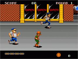 In game image of Dj Boy on the Sega Nomad.