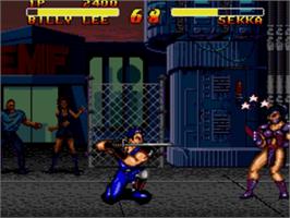 In game image of Double Dragon 5 - The Shadow Falls on the Sega Nomad.
