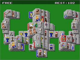 In game image of Dragon's Eye Plus - Shanghai 3 on the Sega Nomad.