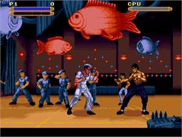 In game image of Dragon - The Bruce Lee Story on the Sega Nomad.