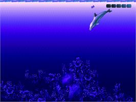 In game image of Ecco 2: The Tides of Time on the Sega Nomad.
