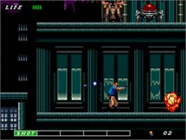 In game image of Eswat - City Under Siege on the Sega Nomad.