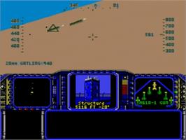In game image of F-117 Stealth Operation - Night Storm on the Sega Nomad.