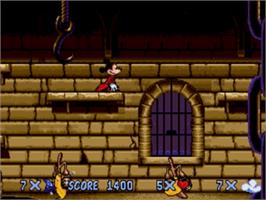 In game image of Fantasia - Mickey Mouse Magic on the Sega Nomad.