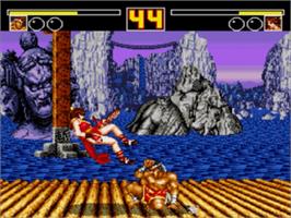 In game image of Fatal Fury 2 / Garou Densetsu 2 - arata-naru tatakai on the Sega Nomad.