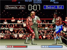 In game image of Final Zone on the Sega Nomad.